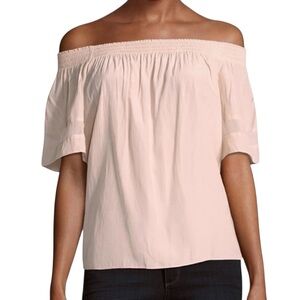 RAMY BROOK Blush Jessica Short Sleeve Off The Shoulder Blouse Size Medium